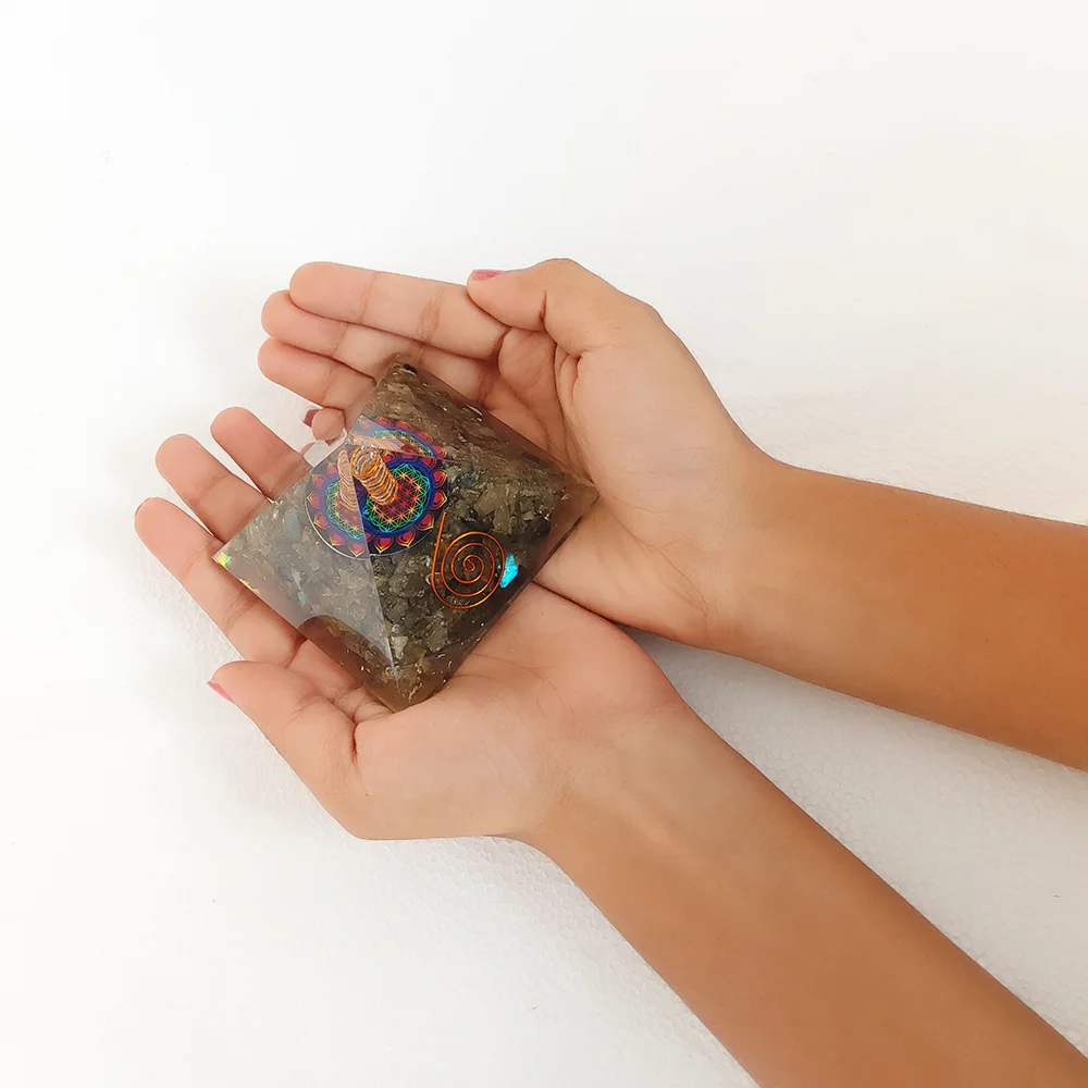Tiger Eye Orgonite Pyramid
