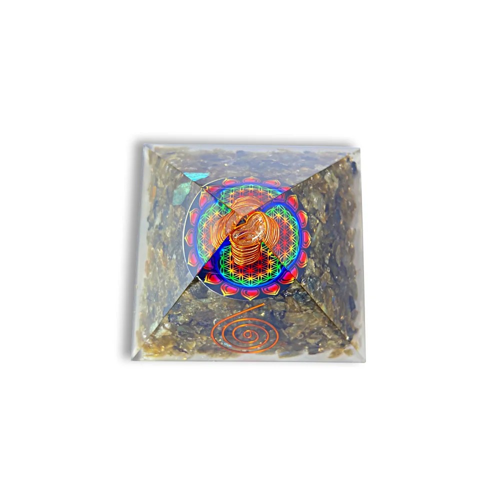 Tiger Eye Orgonite Pyramid