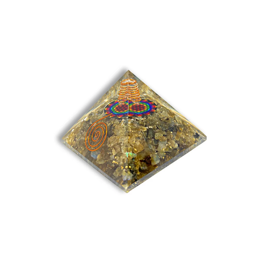 Tiger Eye Orgonite Pyramid