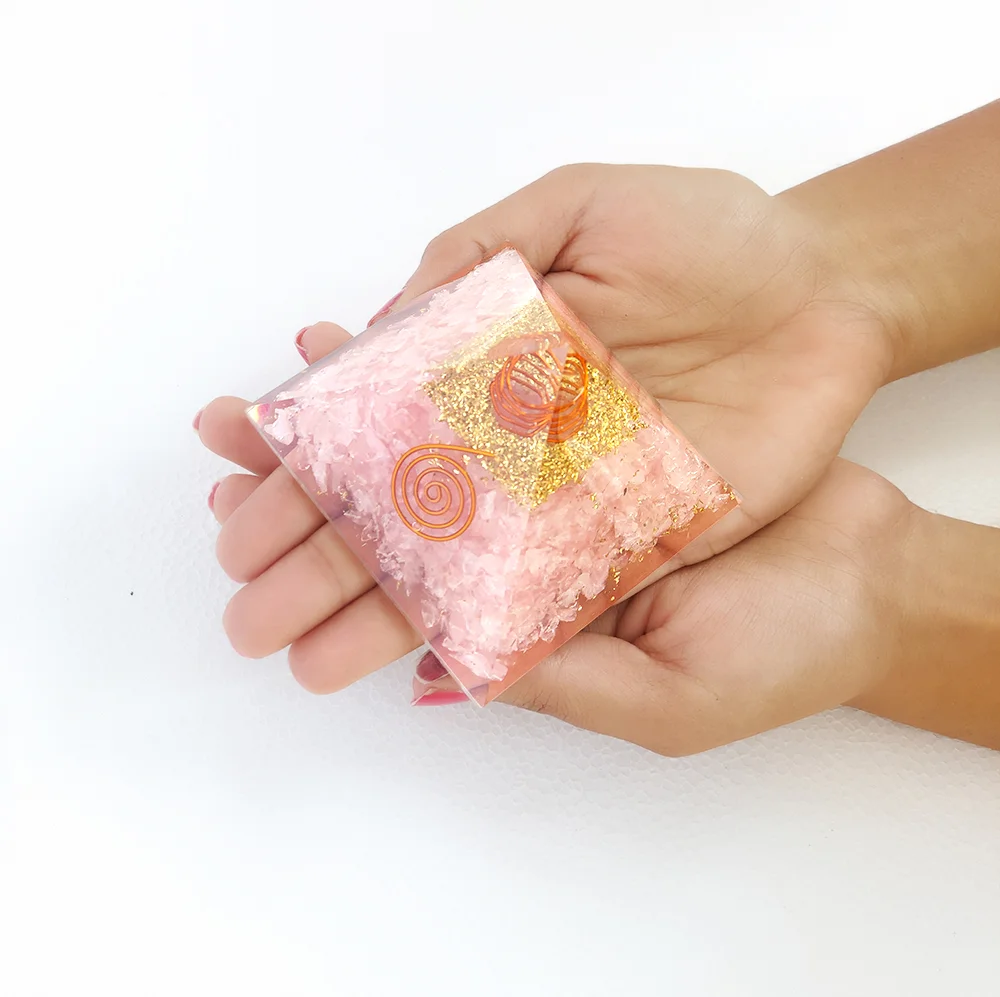 Rose Quartz Orgonite Pyramid