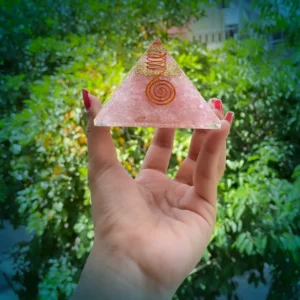 Rose Quartz Orgonite Pyramid