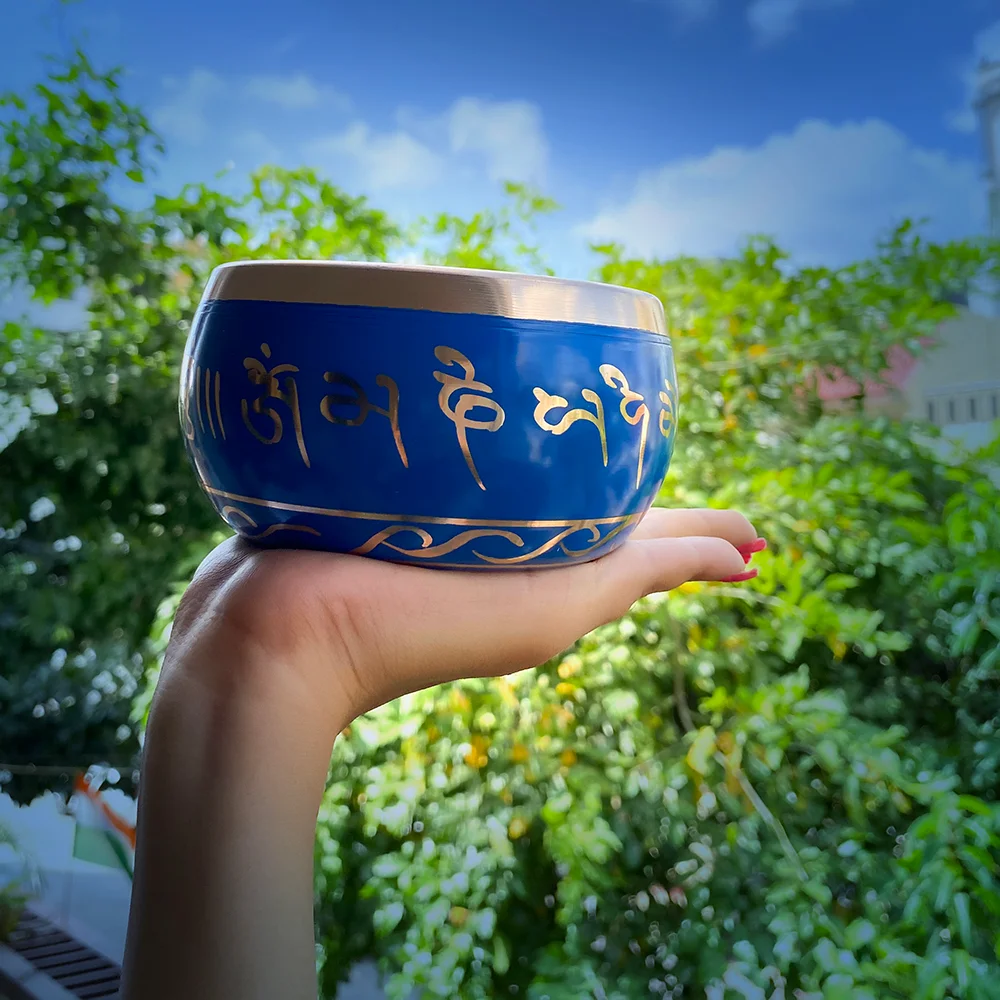 Blue Tibetan Singing Bowl