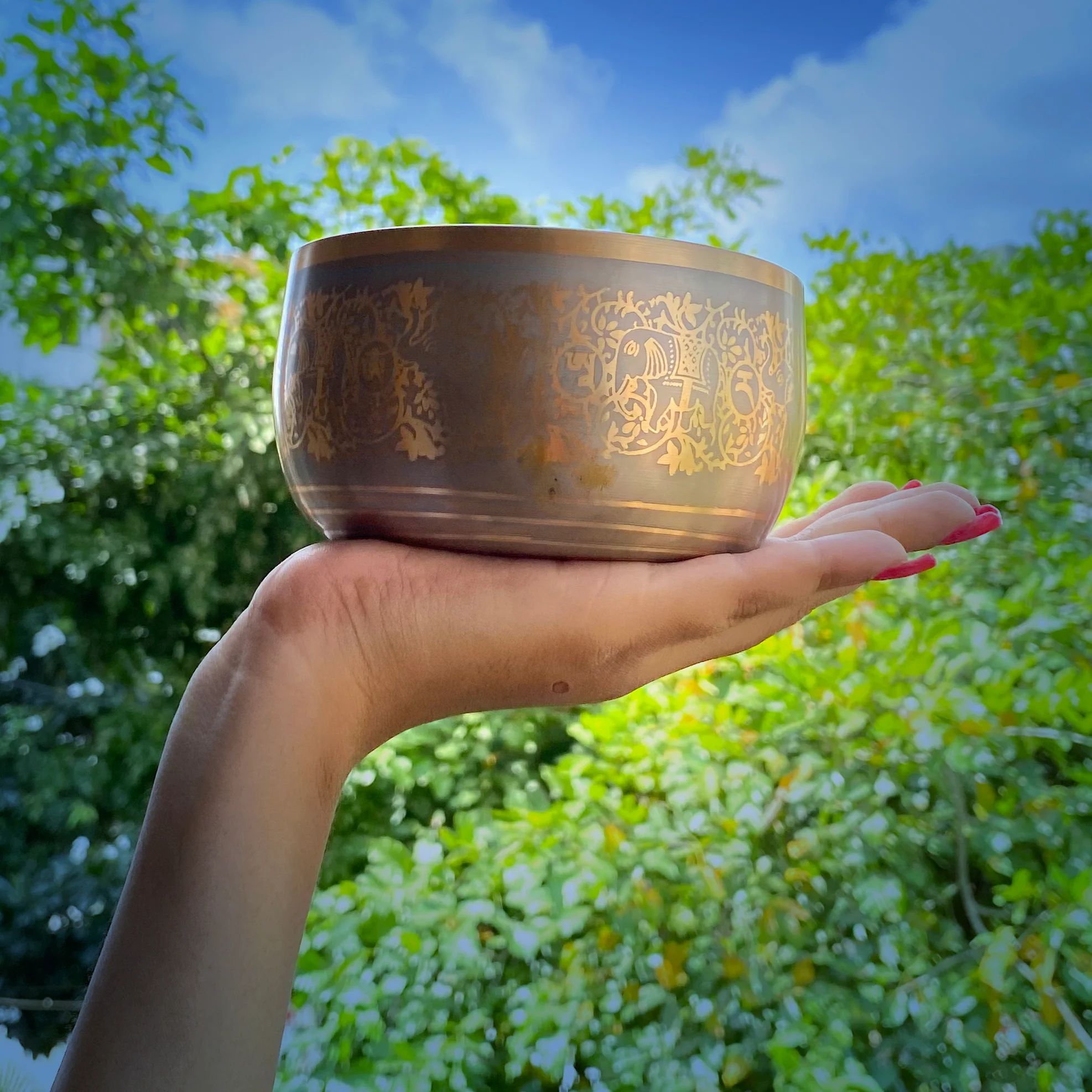 Golden Tibetan Singing Bowl
