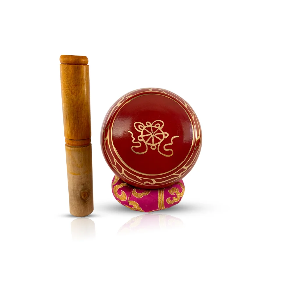Red Tibetan Singing Bowl