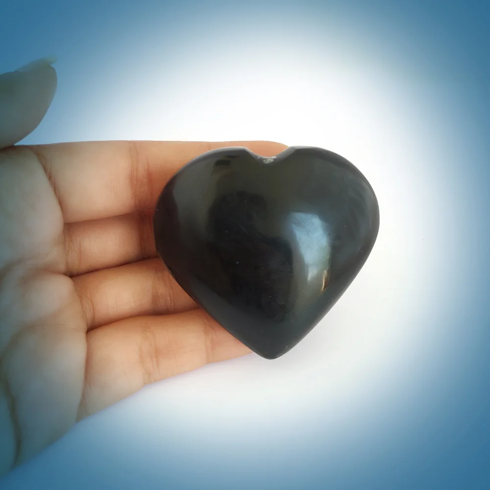 Black Obsidian Crystal Heart