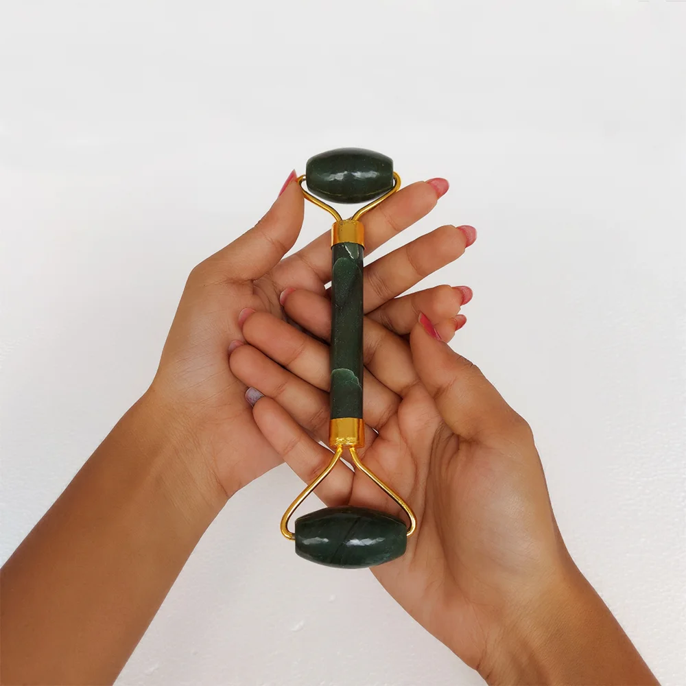 Dark Green Aventurine Crystal Face Massager