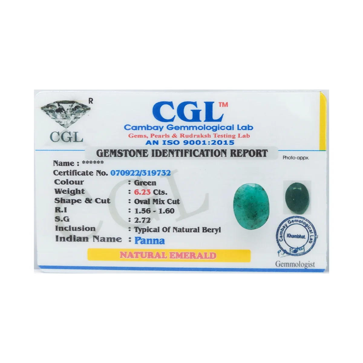 Emerald Panna Gemstone