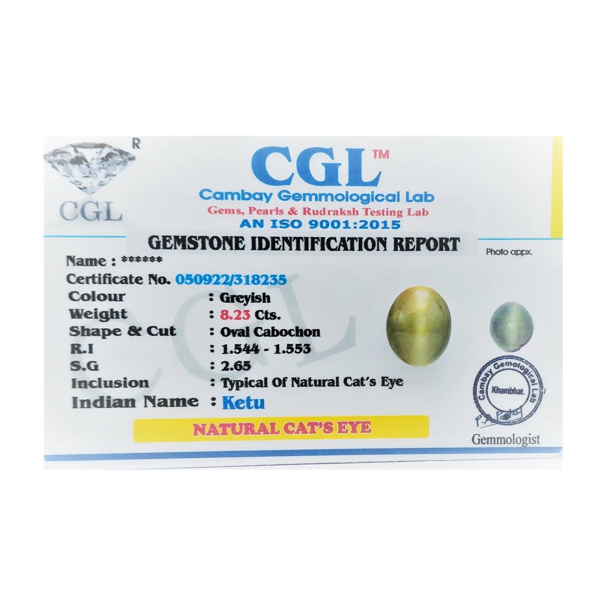 Cats Eye Gemstone