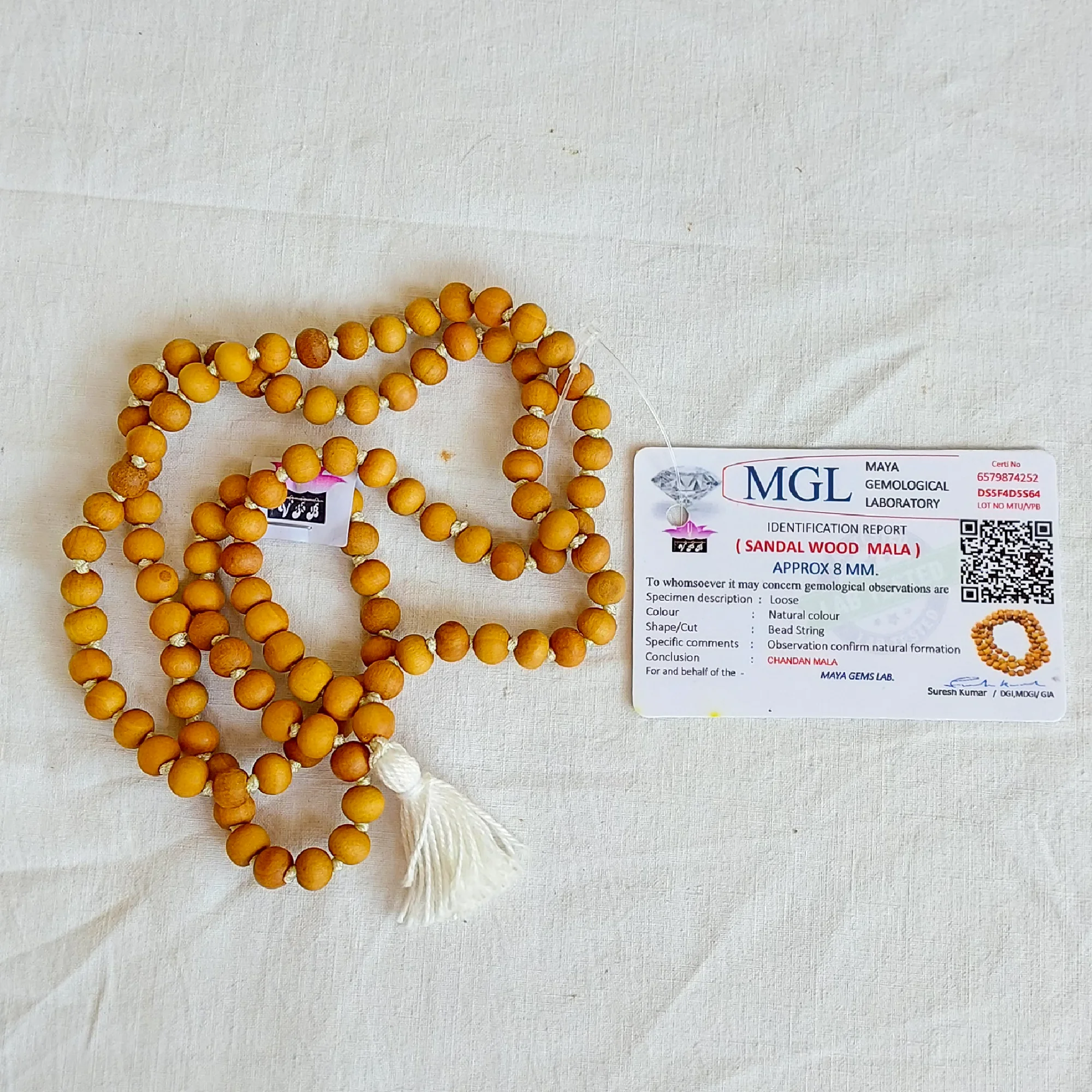 Certified Sandalwood Mala