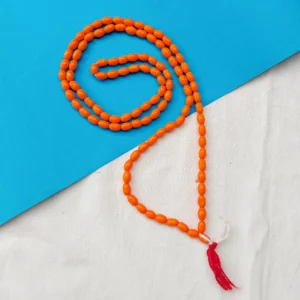 Orange Coral Moonga Mala