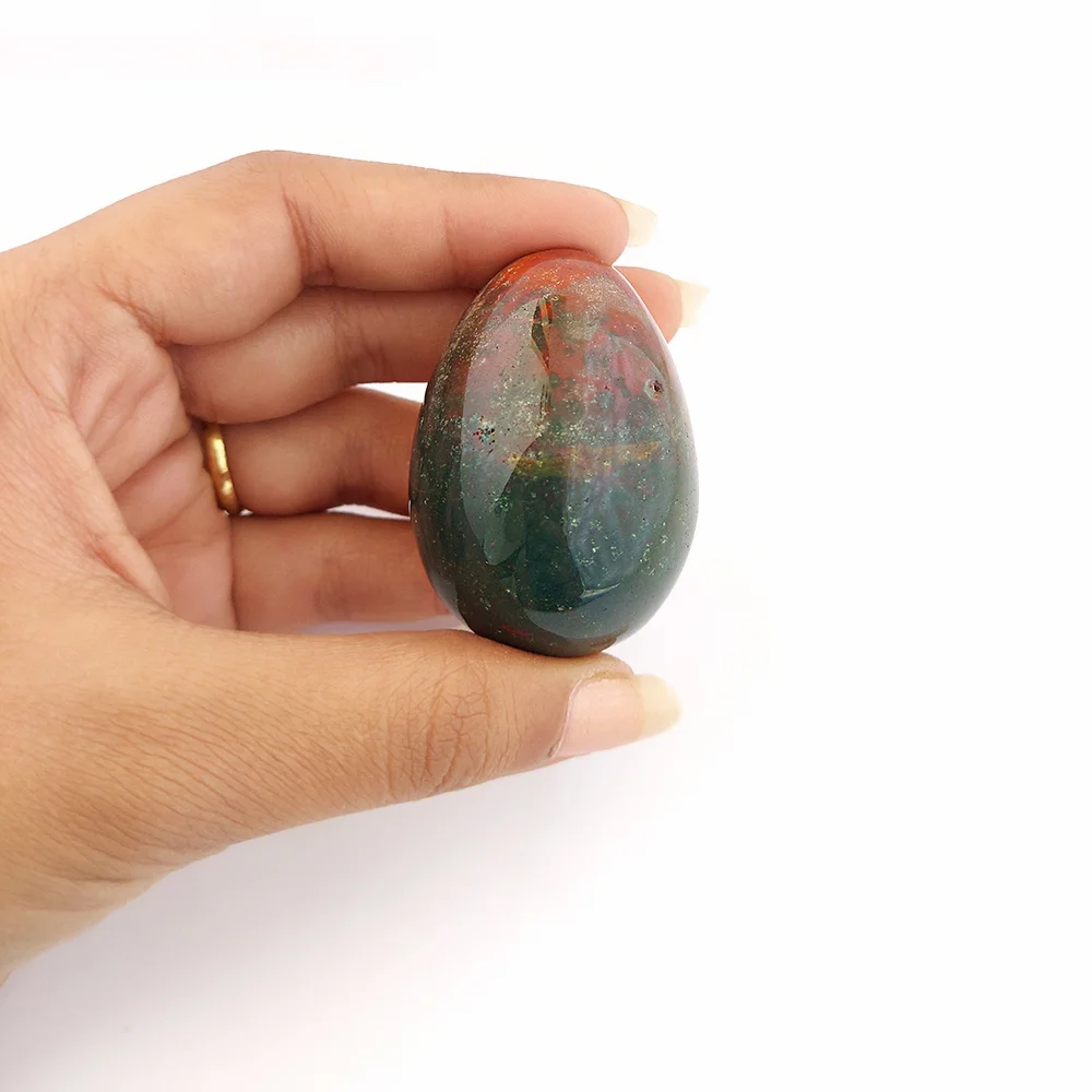 Green Blood Stone Crystal Egg