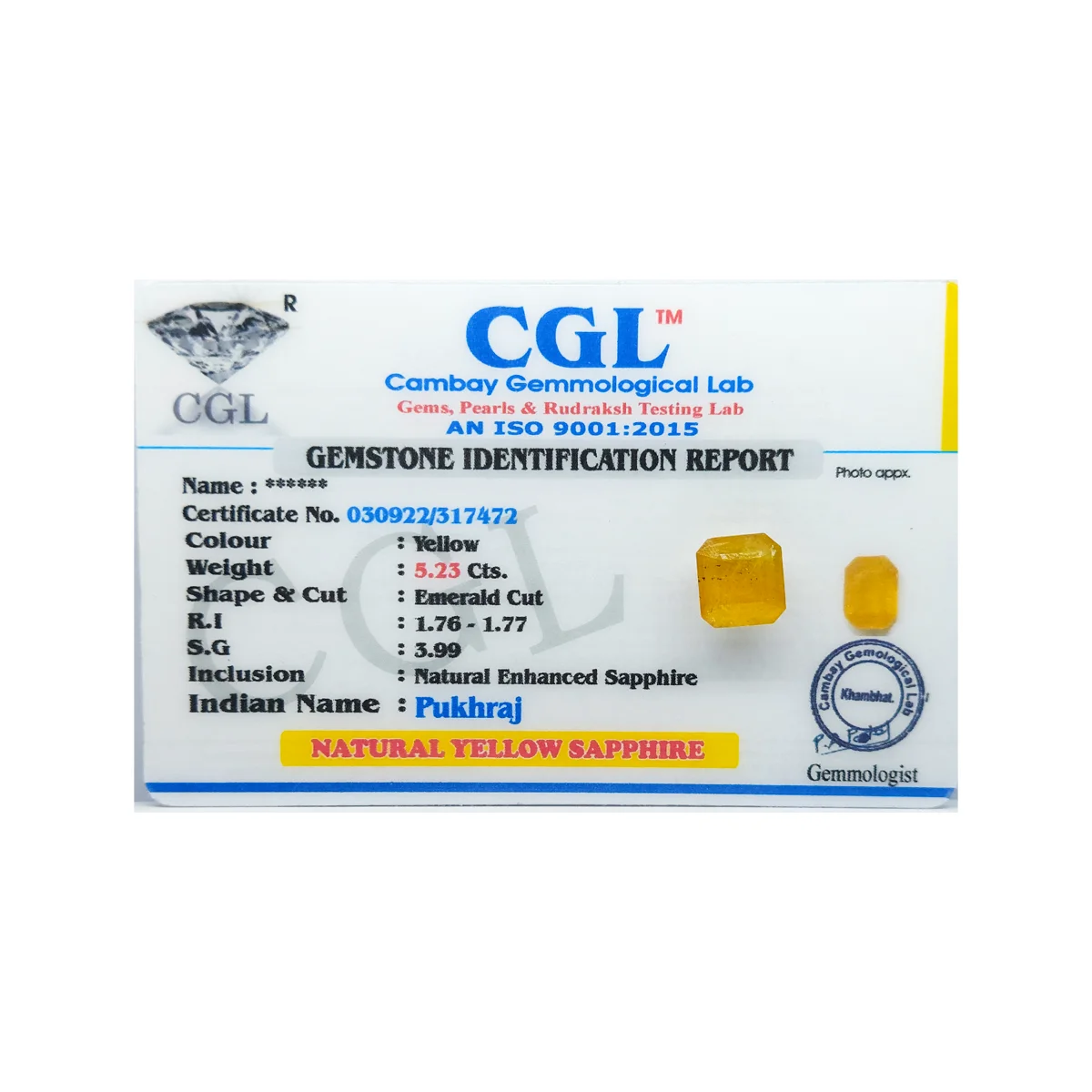 Yellow Sapphire Gemstone