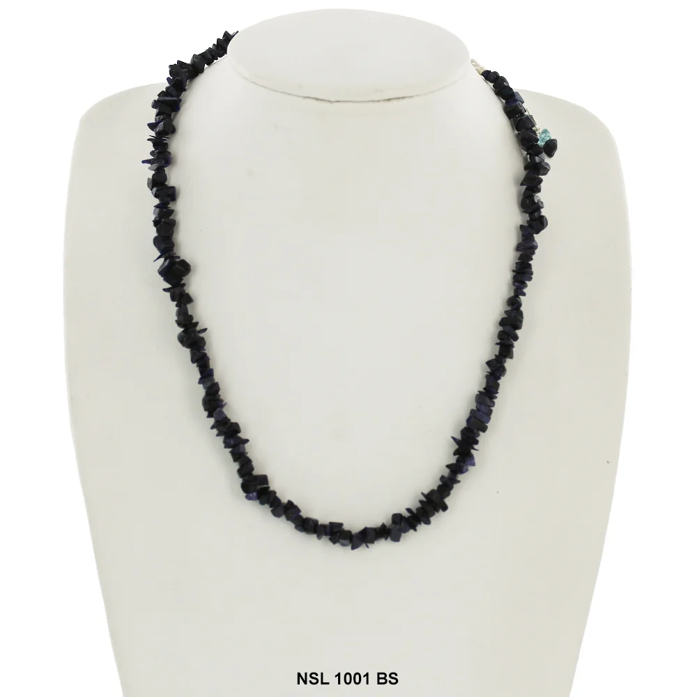 Blue Sun Stone Chips Necklace