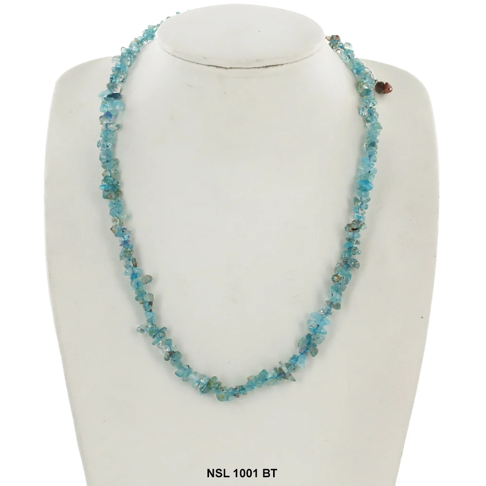 Blue Topaz Stone Chips Necklace