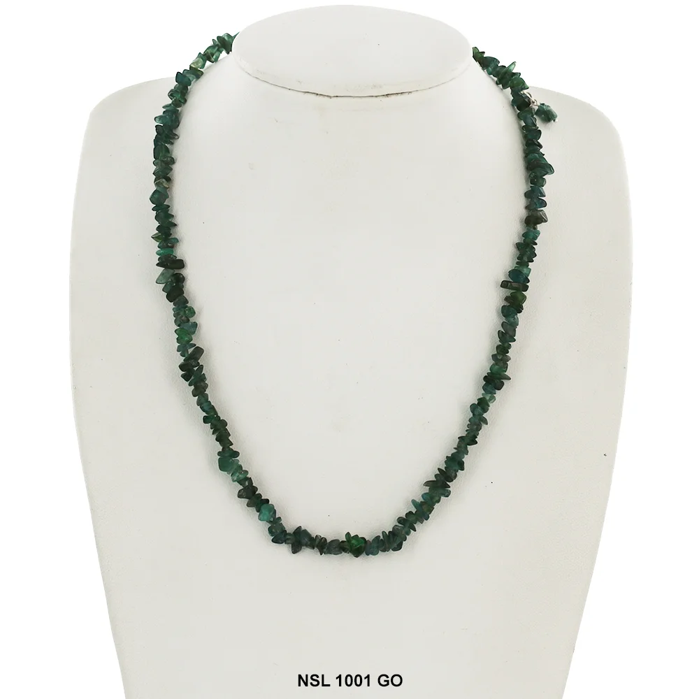 Green Onyx Stone Chips Necklace