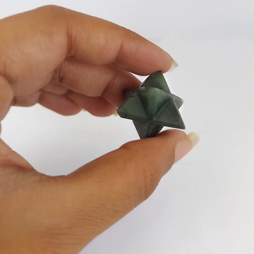 Green Jasper Merkaba Star