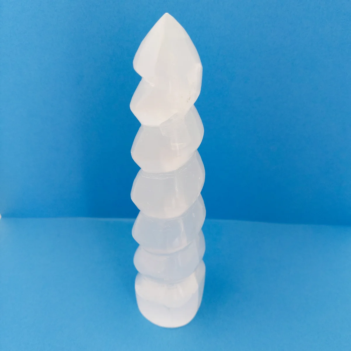Morocco White Selenite Spiral Tower