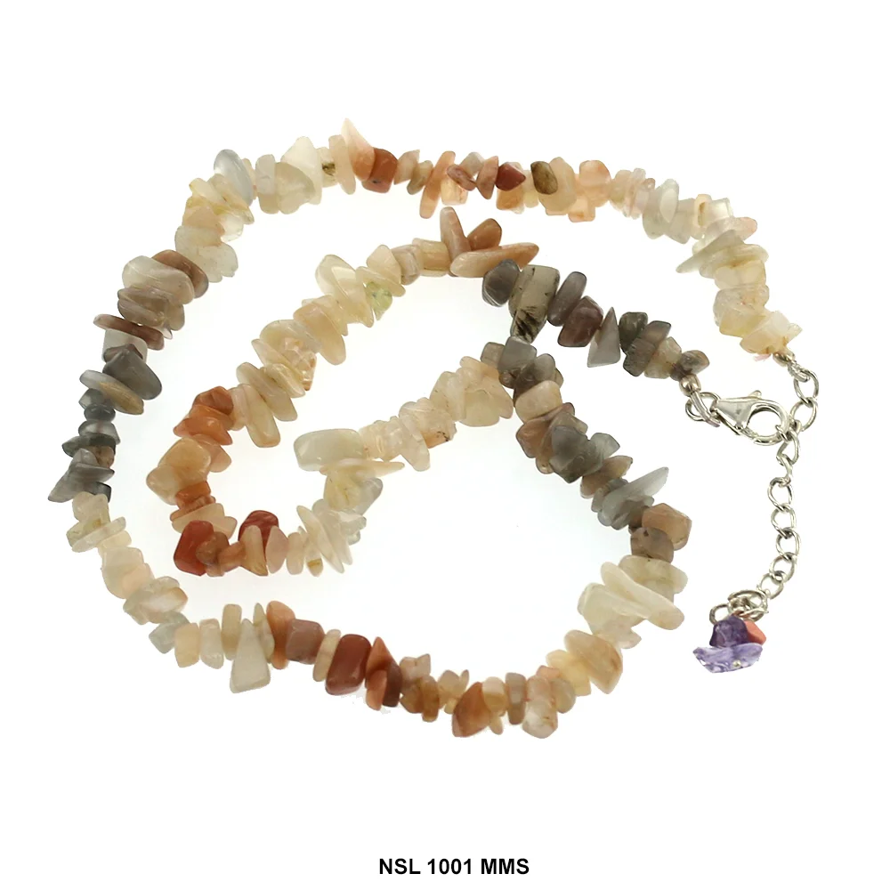 Multi Moon Chips Necklace