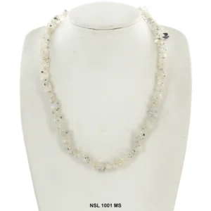 White Moon Stone Jade Chips Necklace