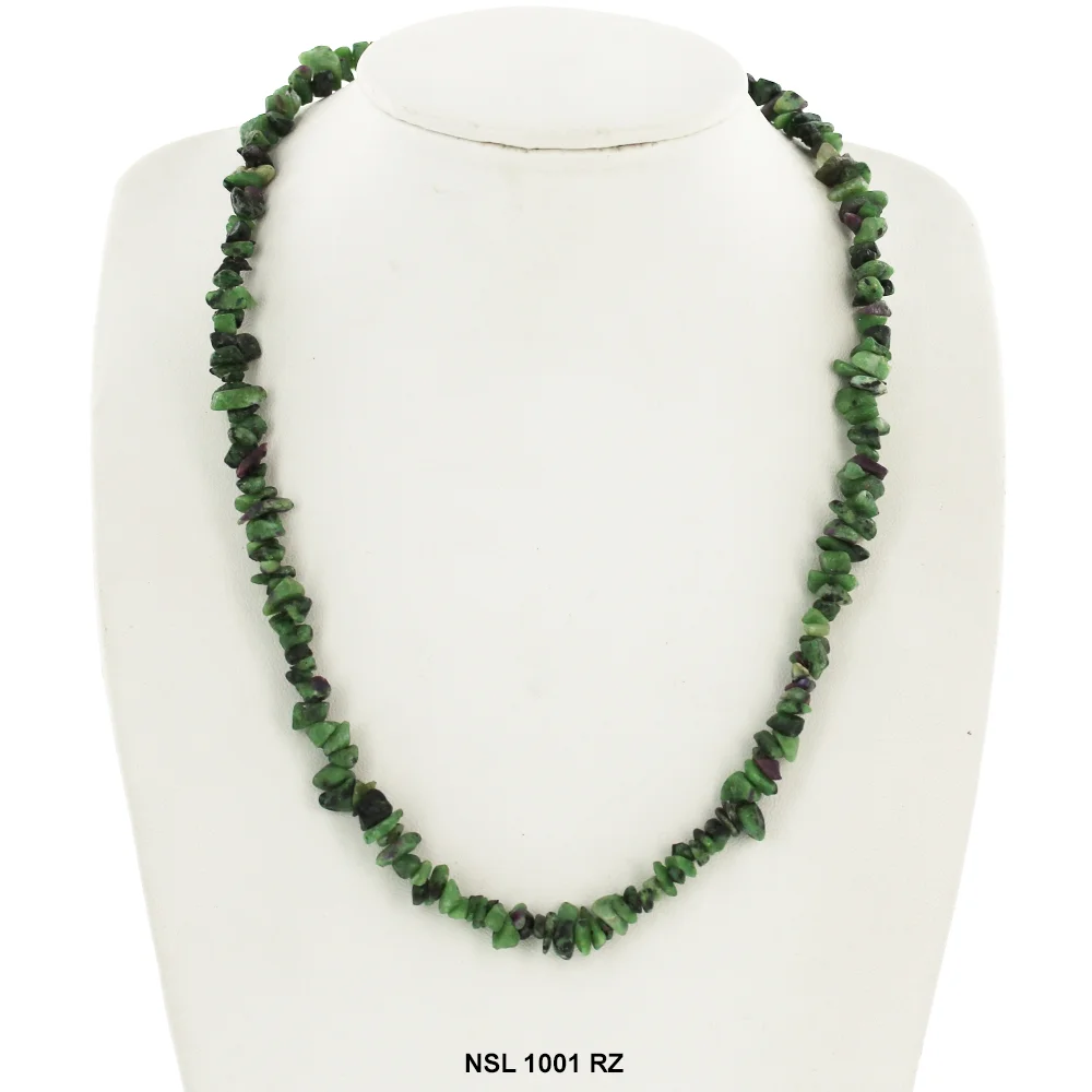 Ruby Zoisite Stone Chips Necklace