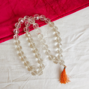 crystal mala, diamond, birthstone for April, Sphatika Mala